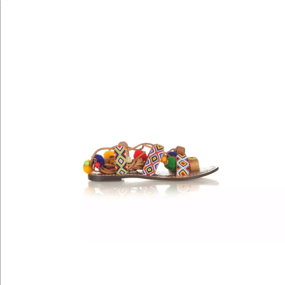 Sam Edelman lisabeth Pom Pom sandals 6.5 flats - Picture 2 of 7